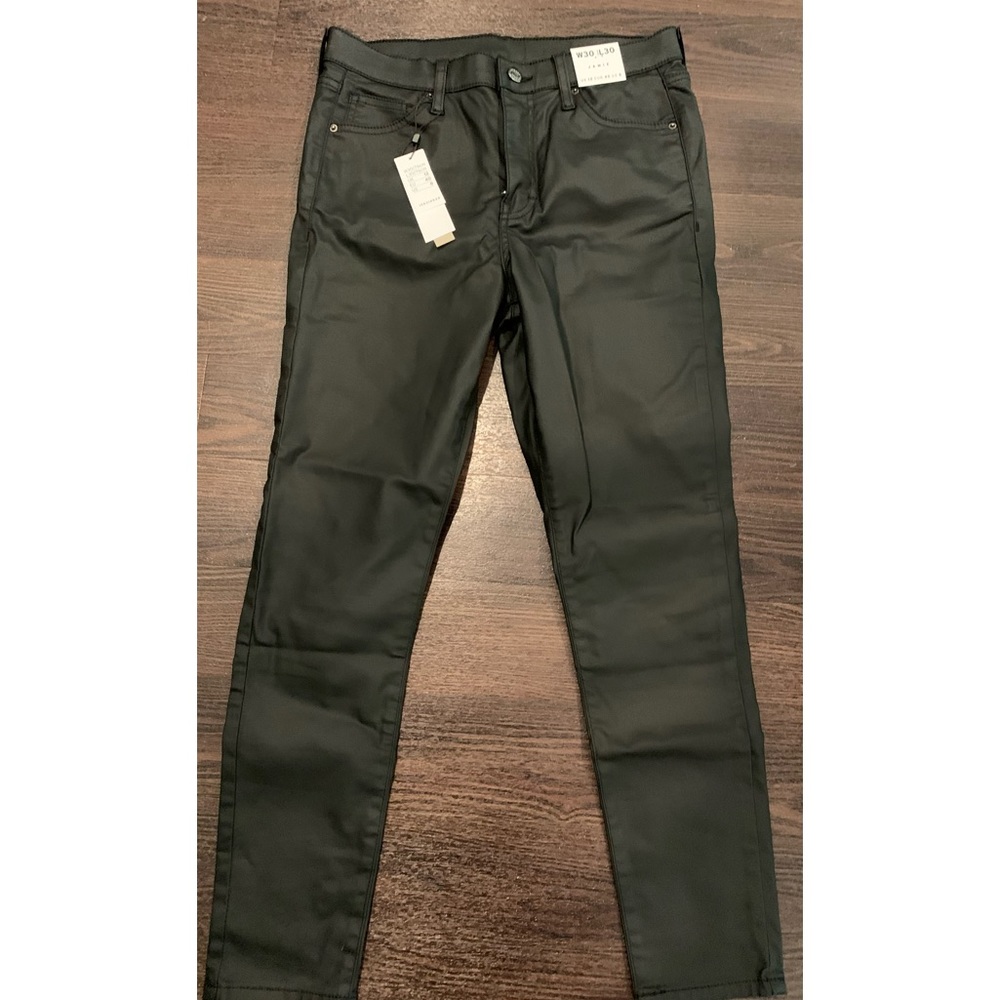 TopShop Jamie Coated Jeans in black